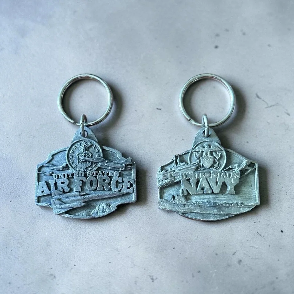 1989 US Airforce/Navy keychains